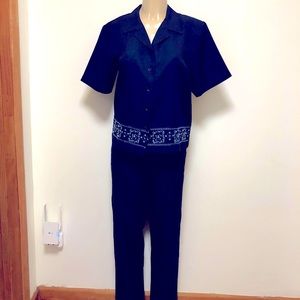 Two pieces suit pants with jacket